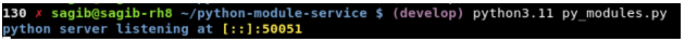 Python Module Service Listening Example